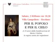 A Villa Campolieto saranno esposte le reliquie della Regina Beata Maria Cristina