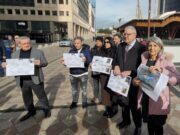 La consigliera Muscarà: “No al patto del cemento e al nuovo palazzo della Regione”. Tenuta conferenza fuori al palazzo del Consiglio Regionale!