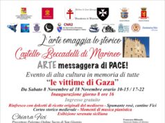 Palermo. L’8 novembre sarà inaugurata la mostra ‘Arte: messaggera di Pace!’, dedicata alla memoria di tutte “le vittime di Gaza” al Castello Beccadelli di Marineo