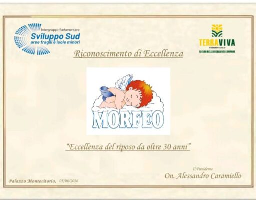 Eccellenza del territorio, riconoscimento alla Morfeo: premiato il titolare Domenico D’Isanto
